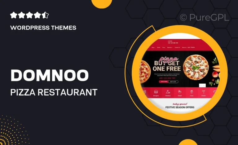 domnoo pizza restaurant wordpress theme