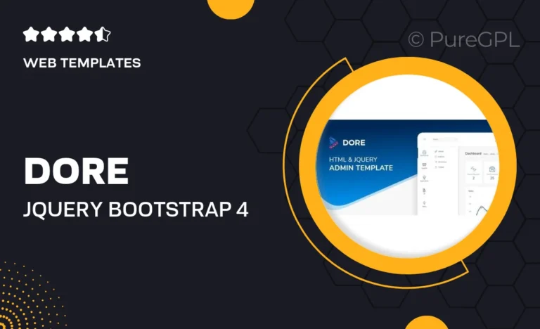 dore jquery bootstrap 4 admin template