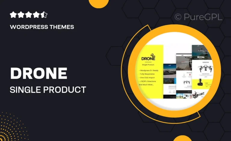 drone single product wordpress theme