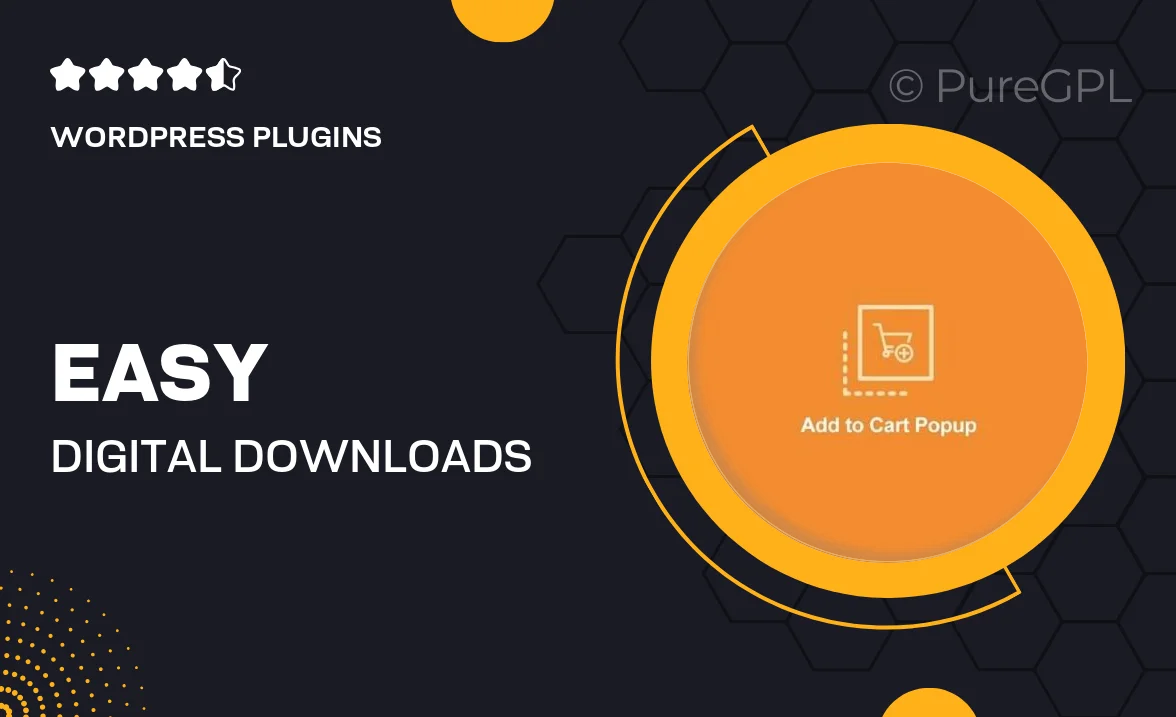 Easy Digital Downloads Add to Cart Popup Addon