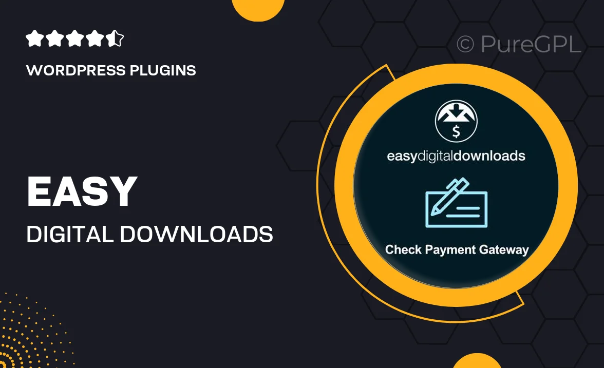 Easy Digital Downloads Check Payment Gateway