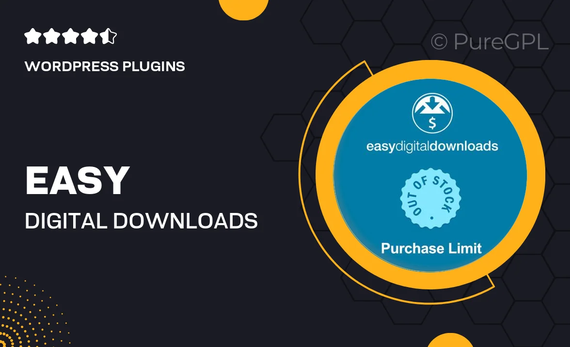 Easy Digital Downloads Purchase Limit Addon