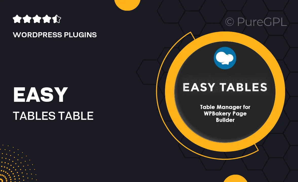 Easy Tables – Table Manager for WPBakery Page Builder