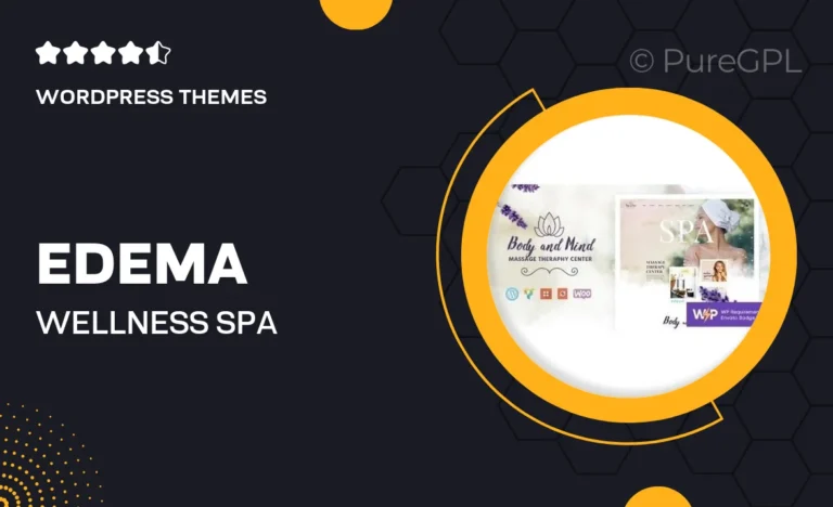 edema wellness spa wordpress theme