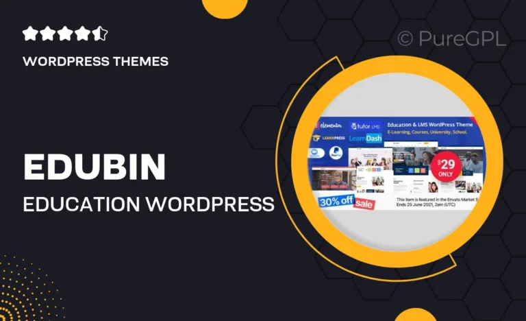 edubin education wordpress theme