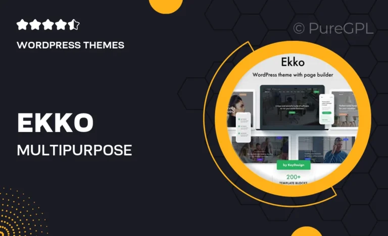 ekko multi purpose wordpress theme with page builder