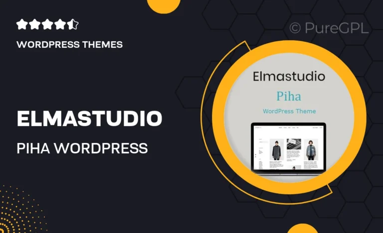 elmastudio piha wordpress theme