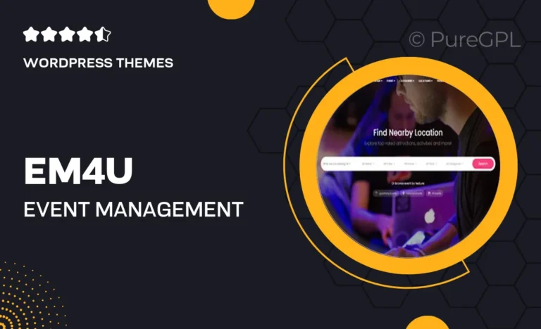 em4u event management wordpress theme for booking tickets