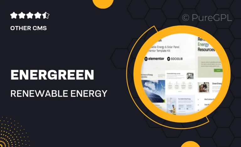 energreen renewable energy solar panel elementor template kit