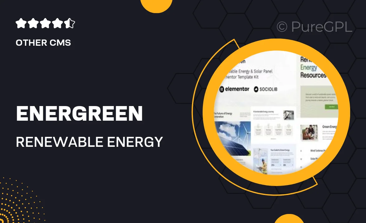 Energreen – Renewable Energy & Solar Panel Elementor Template Kit