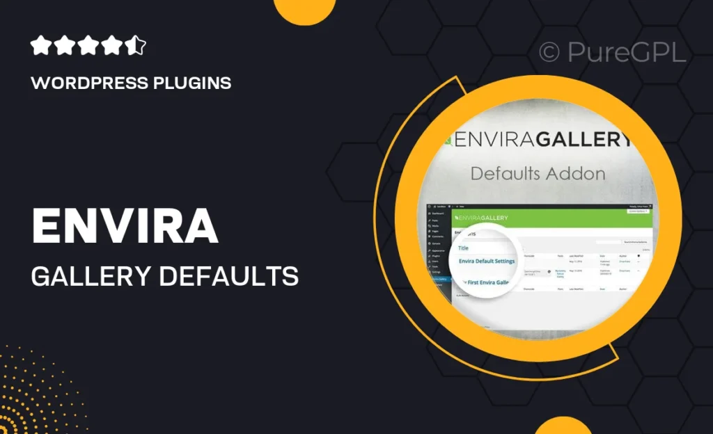 Envira Gallery | Defaults Addon