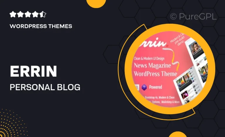 errin personal blog wordpress theme