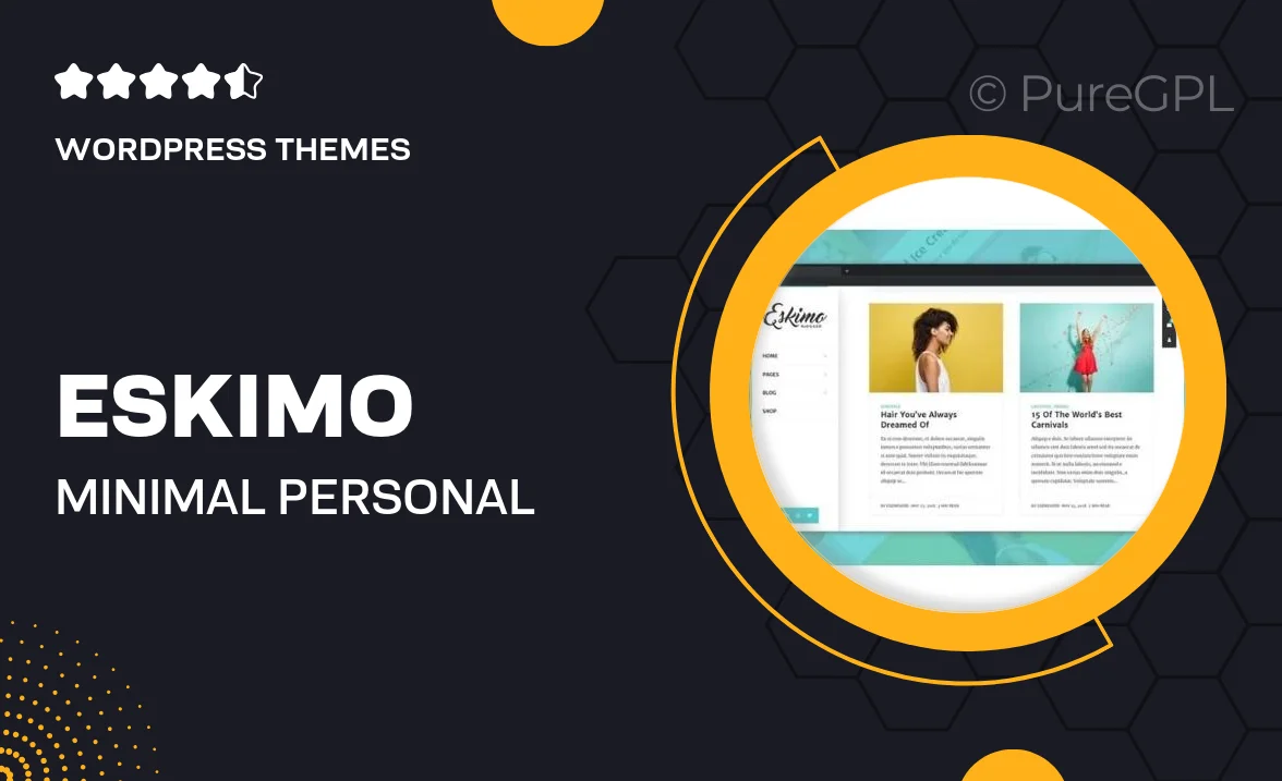 Eskimo – Minimal Personal WordPress Blog Theme