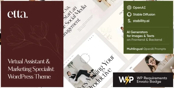 etta virtual assistant marketing specialist wordpress theme 1