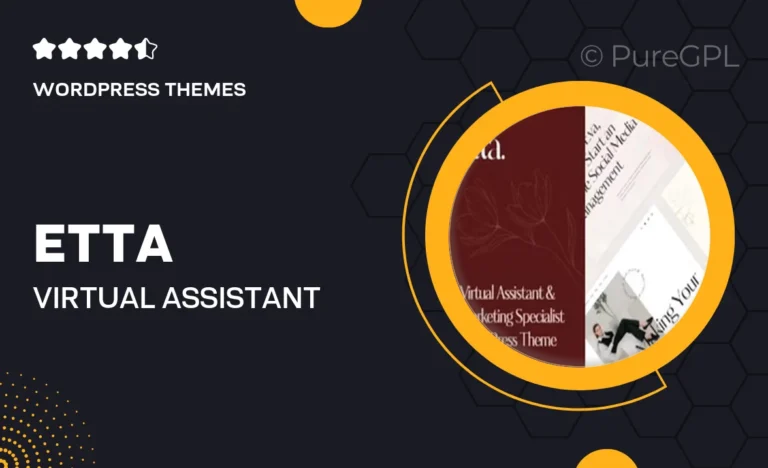 etta virtual assistant marketing specialist wordpress theme