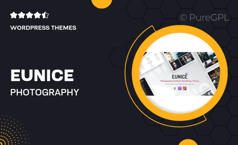 eunice photography portfolio wordpress theme