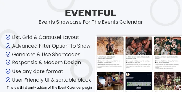 events showcase for the events calendar 1