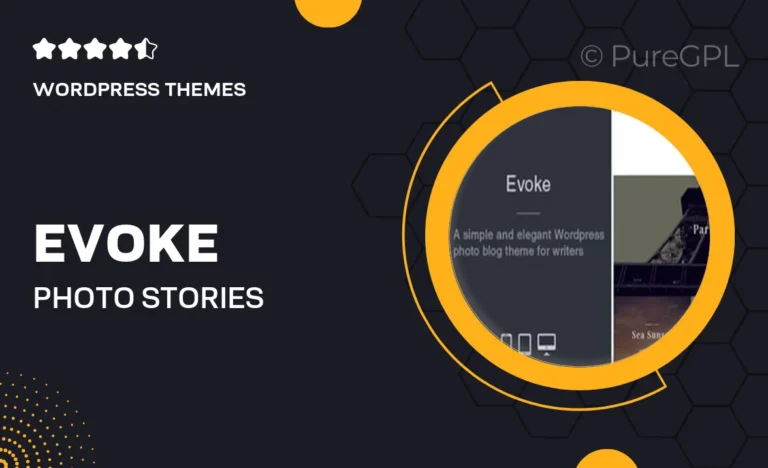 evoke photo stories wordpress blog theme
