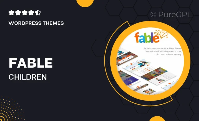 fable children kindergarten wordpress theme