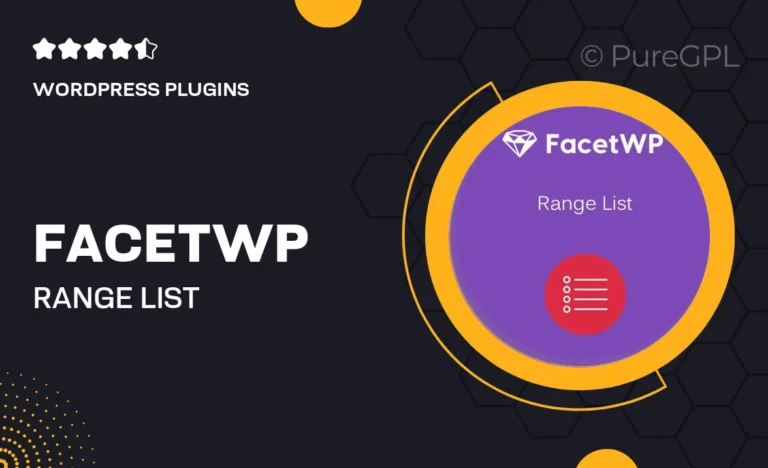 facetwp range list