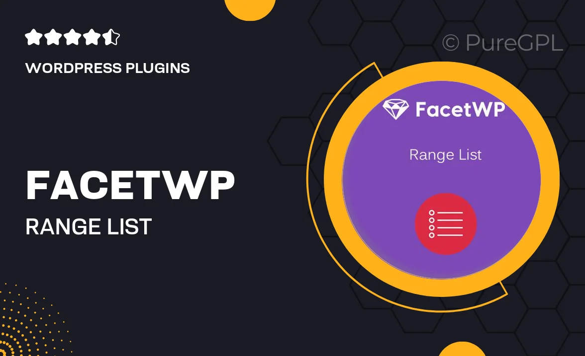 FacetWP – Range List
