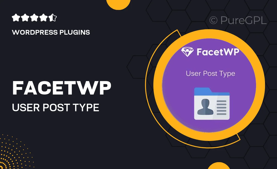FacetWP – User Post Type
