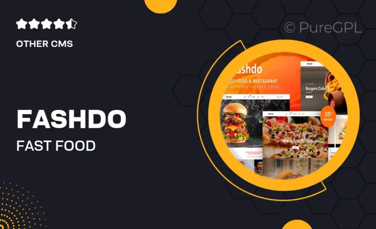fashdo fast food restaurant shopify theme