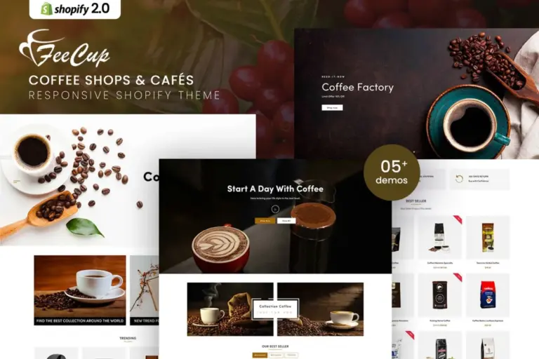 feecup coffee shops and cafs shopify theme