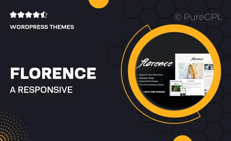 florence a responsive wordpress blog theme