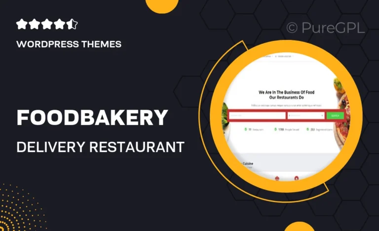 foodbakery delivery restaurant directory wordpress theme