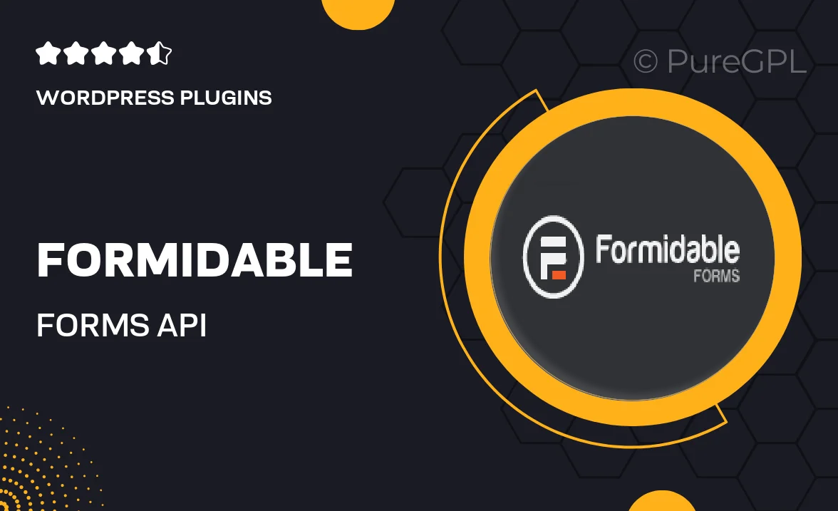 Formidable forms | API