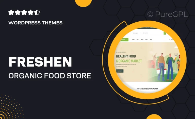 freshen organic food store wordpress theme