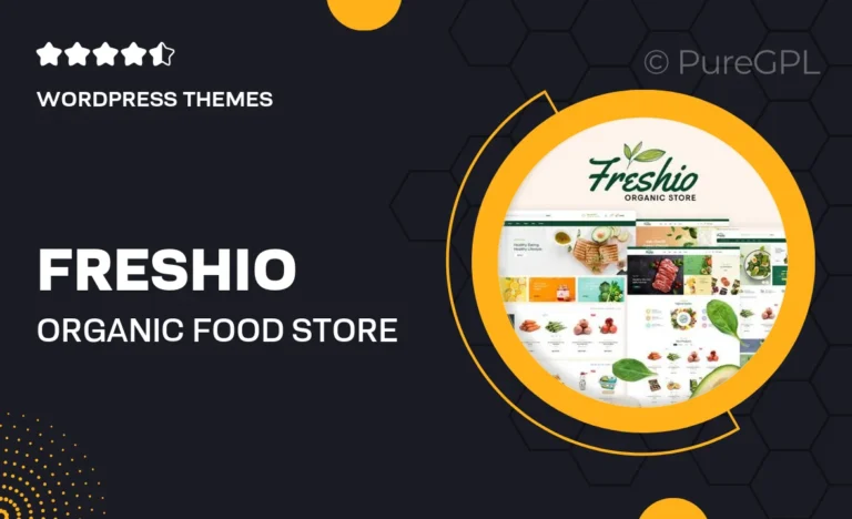 freshio organic food store wordpress theme
