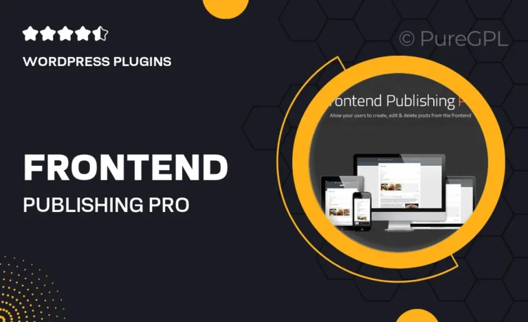 frontend publishing pro