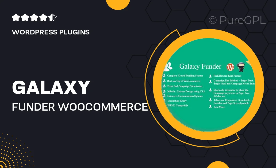 Galaxy Funder – WooCommerce Crowdfunding System