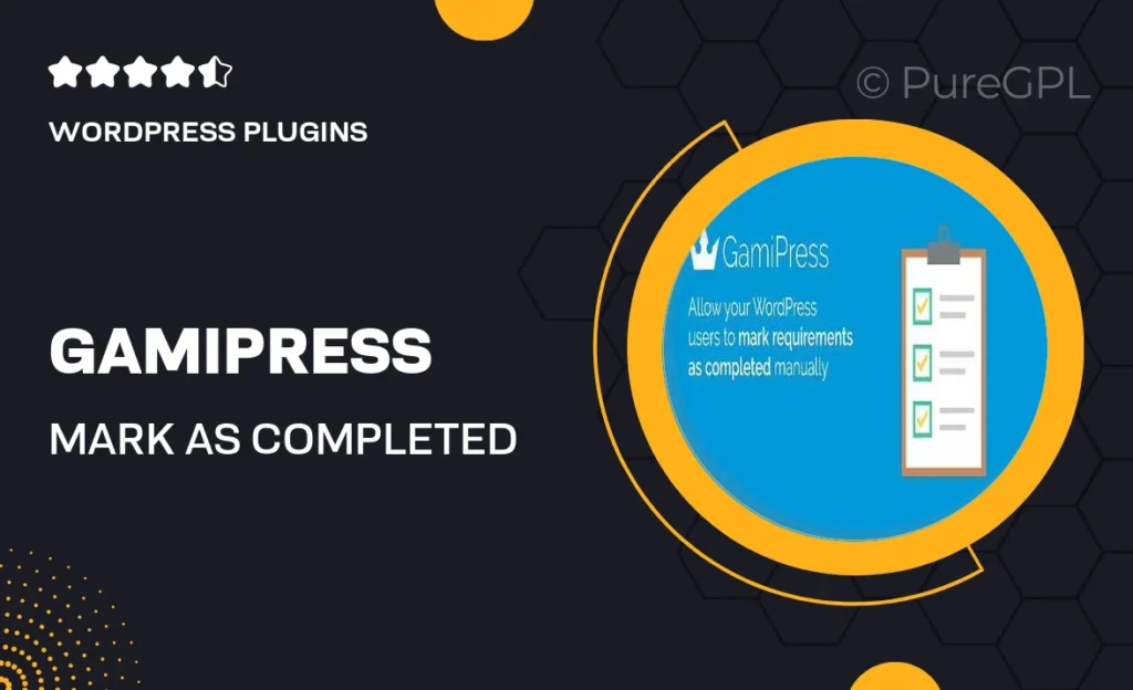 GamiPress Mark As Completed