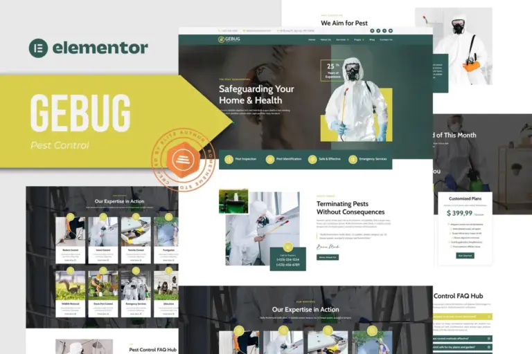 gebug pest control service elementor template kit 1