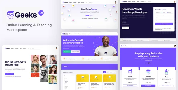 geeks online learning marketplace wordpress theme 1