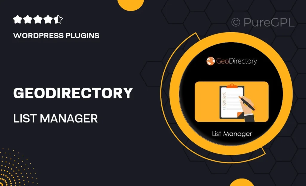GeoDirectory List Manager 30 GeoDirectory List Manager