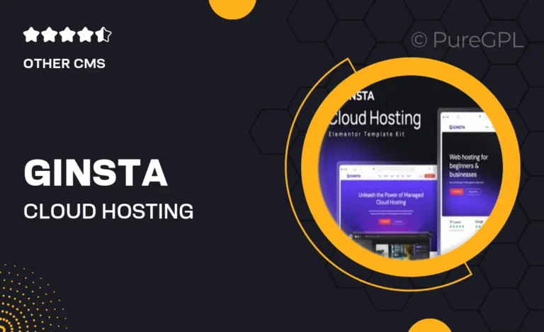 ginsta cloud hosting company elementor template kit