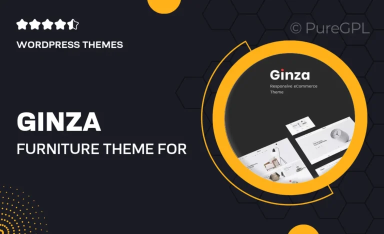 ginza furniture theme for woocommerce wordpress