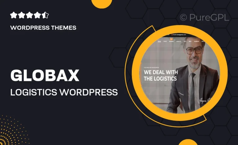 globax logistics wordpress theme woocommerce