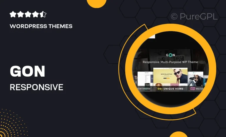gon responsive multi purpose wordpress theme