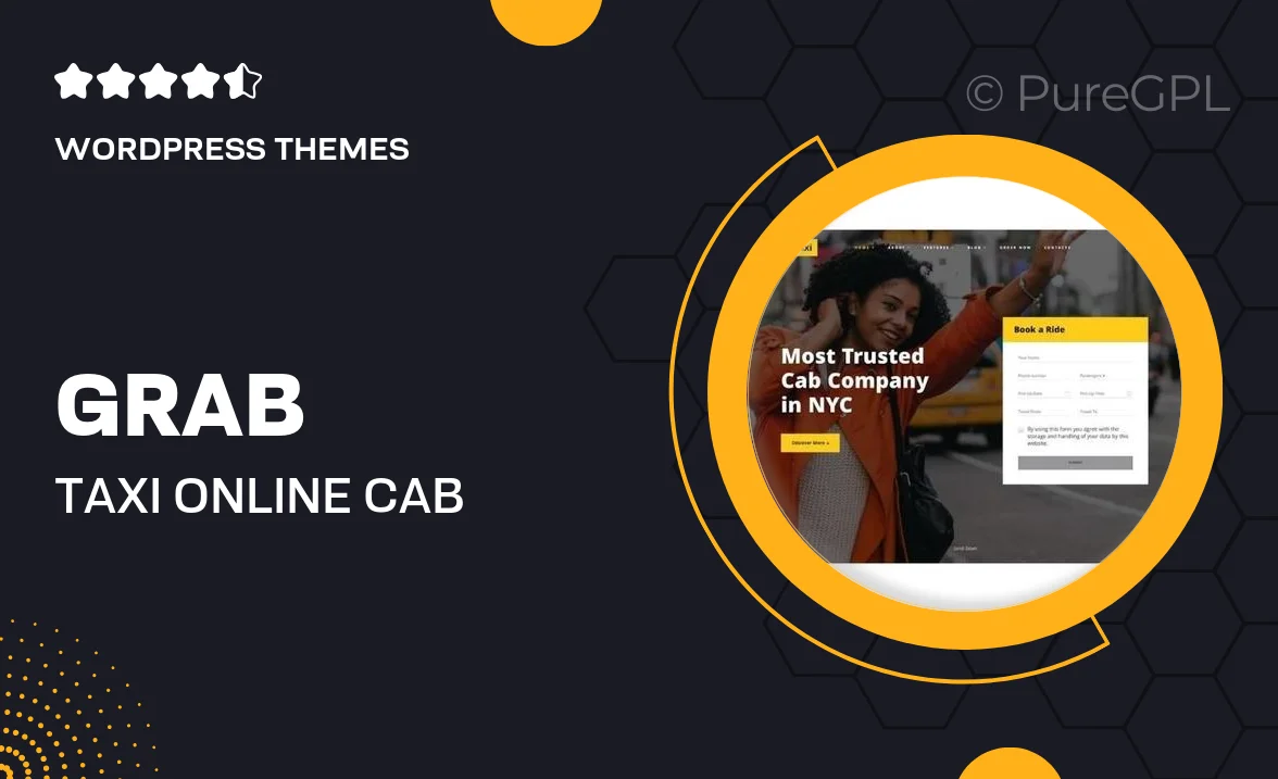 Grab Taxi | Online Cab Service WordPress Theme