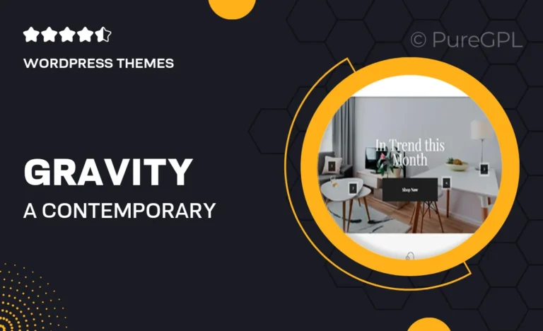gravity a contemporary interior design furniture store wordpress theme
