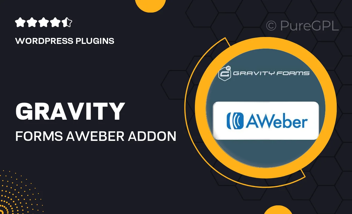 Gravity Forms AWeber Addon