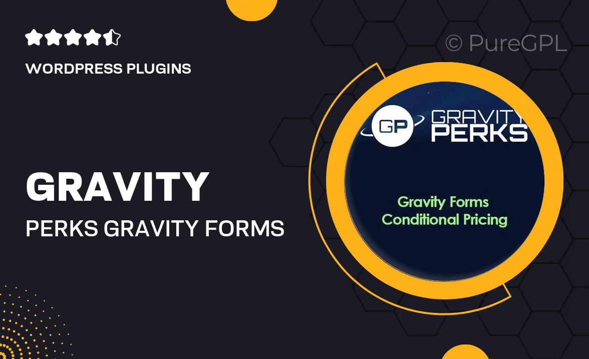 Gravity Perks Gravity Forms Conditional Pricing