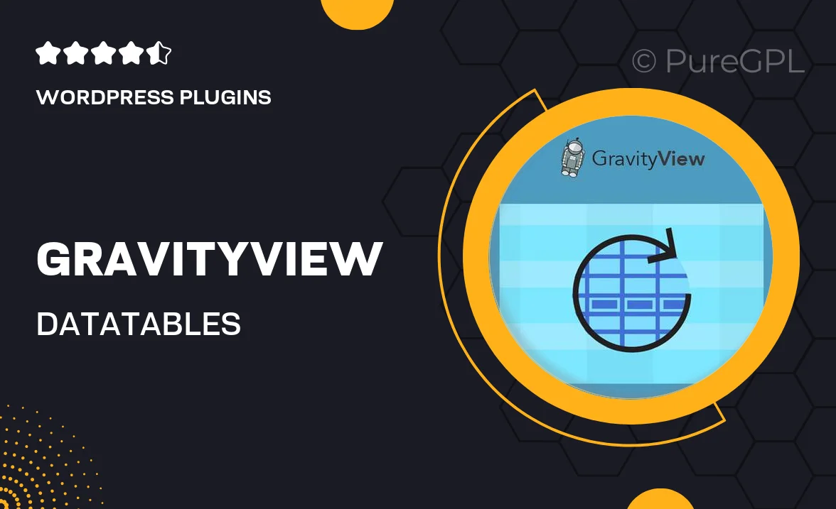 GravityView – DataTables Extension