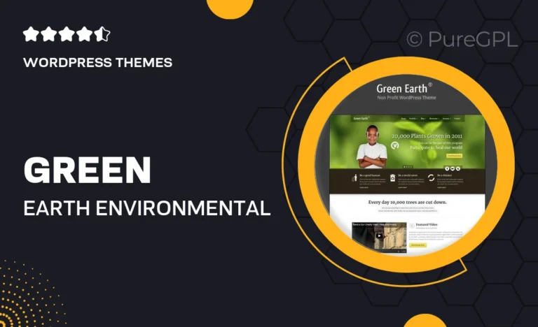 green earth environmental wordpress theme