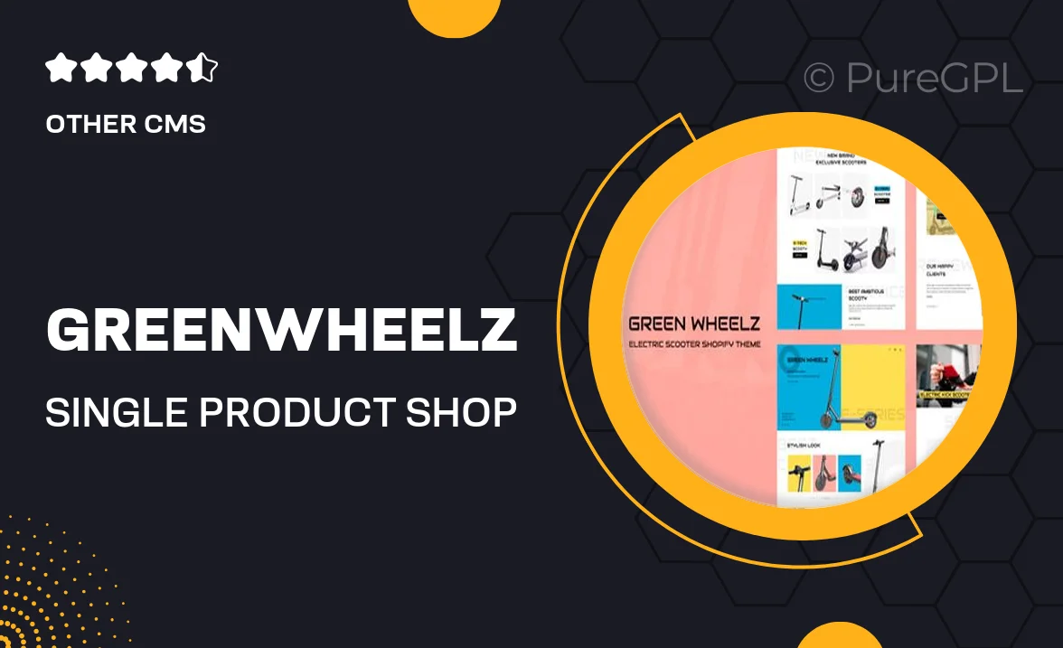 GreenWheelz – Single Product Shop Shopify OS 2.0